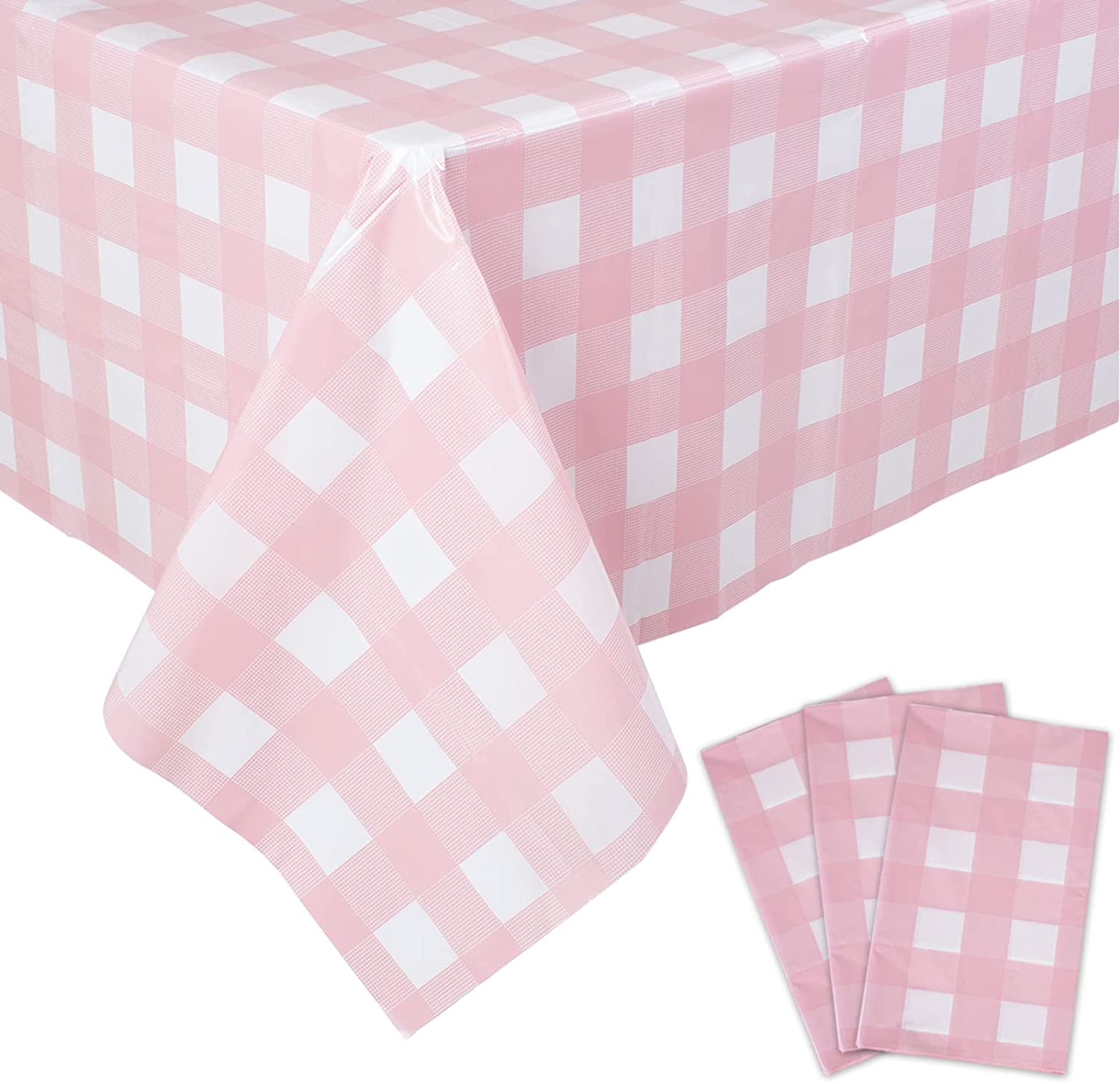 Pink disposable table cloth